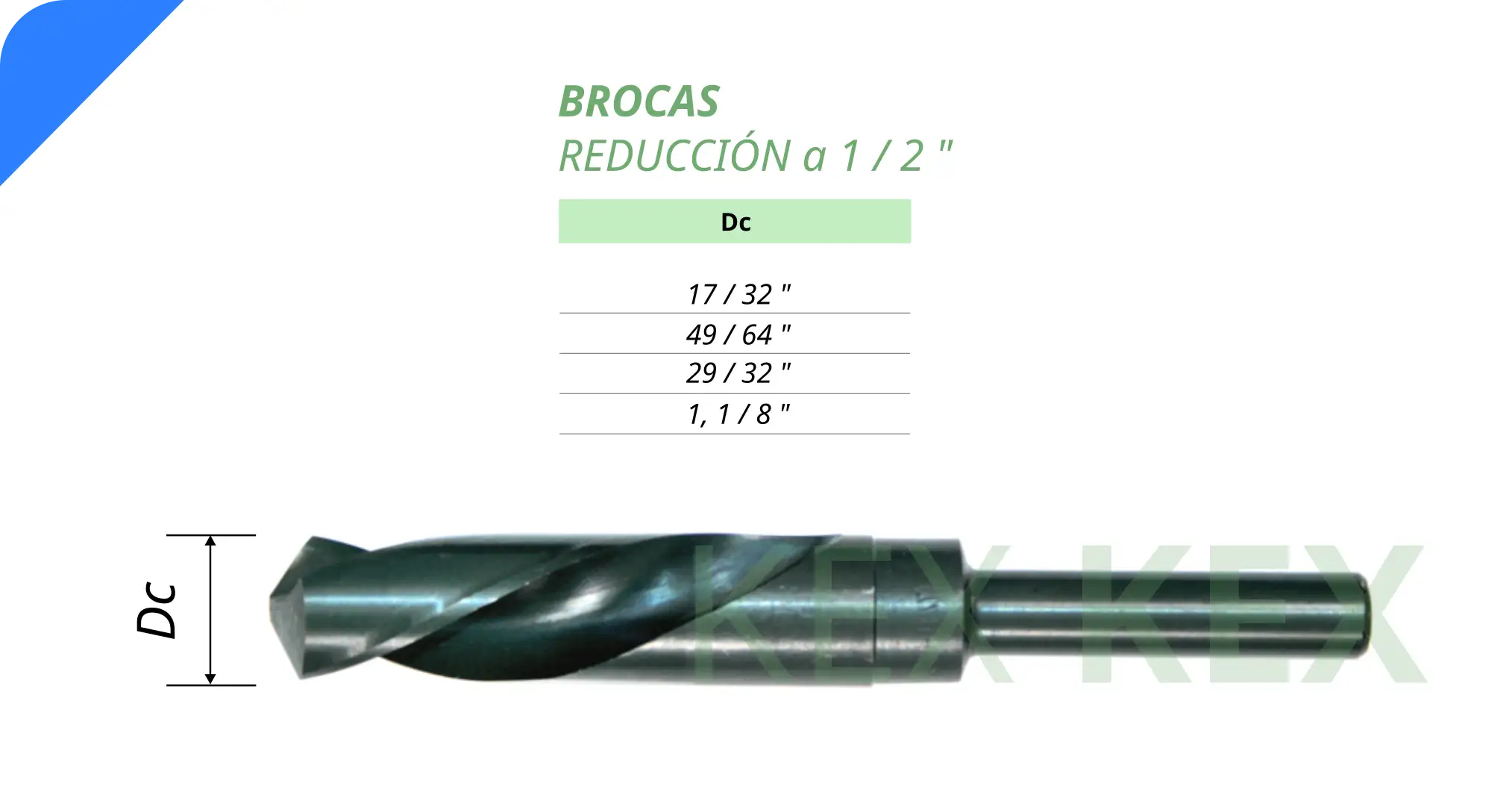 Brocas reduccion a 1/2